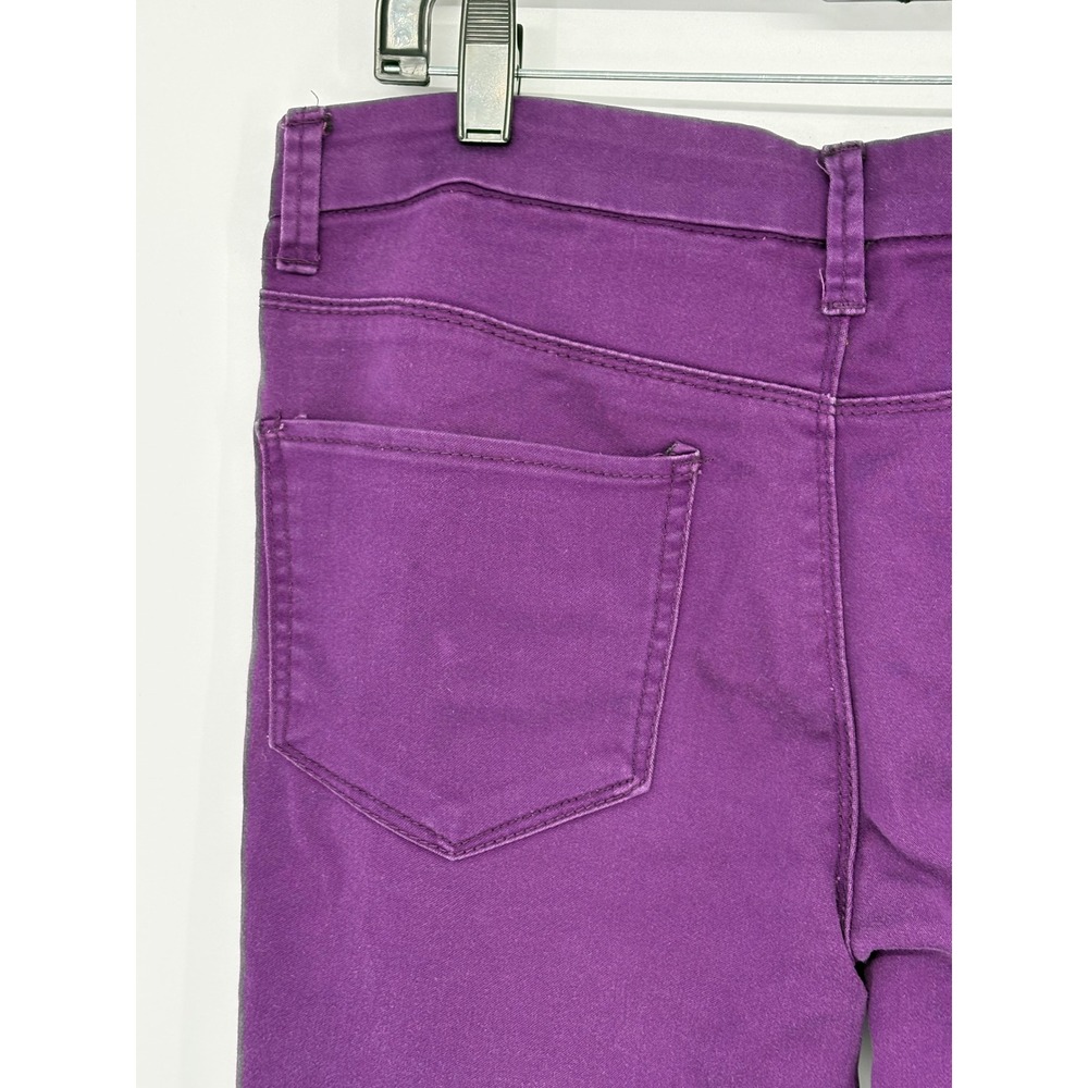 Celebrity Gold Skinny Pants Purple Stretch Mid Rise 8 - Picture 4 of 7